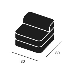 Atom Sofa dimensions